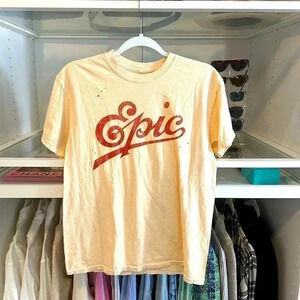 Forever 21 Sony music Epic vintage distressed t-shirt short sleeve top small